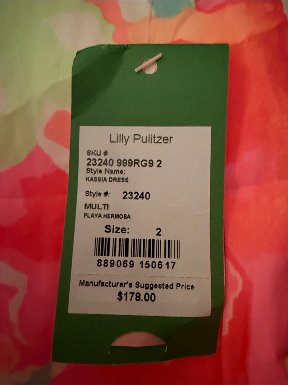 NWT Lilly Pulitzer Kassia Dress Playa Hermosa Size 2 Tropical Colorful Print - Picture 3 of 4